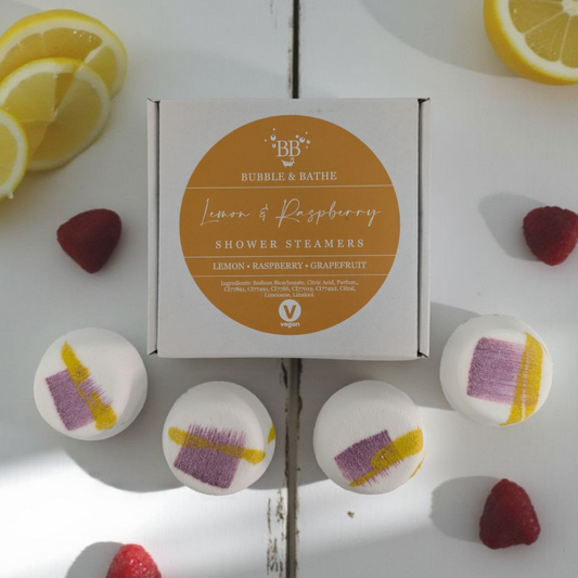 Lemon & Raspberry - Shower Steamers - Box of 4 (x5)