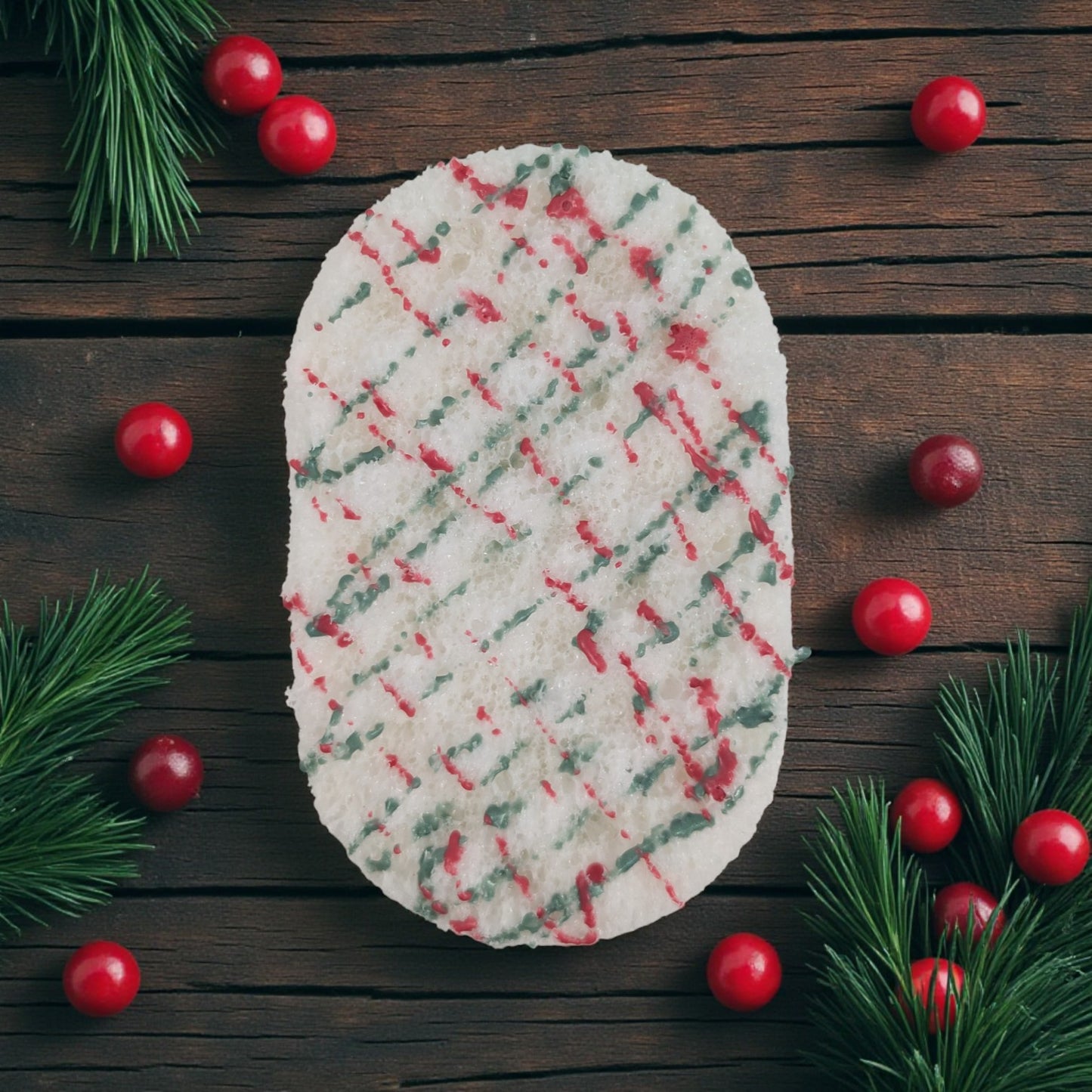 Candy Cane - Soap Sponge (x5)