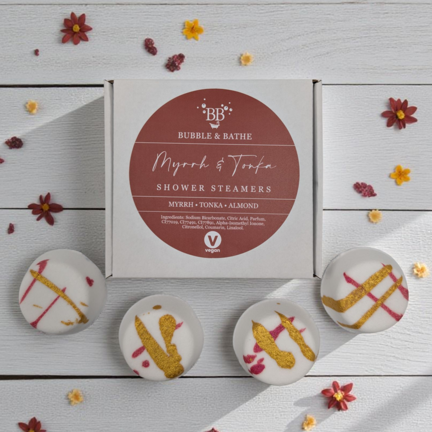 Myrrh & Tonka - Shower Steamers - Box of 4 (x5) - SEASONAL